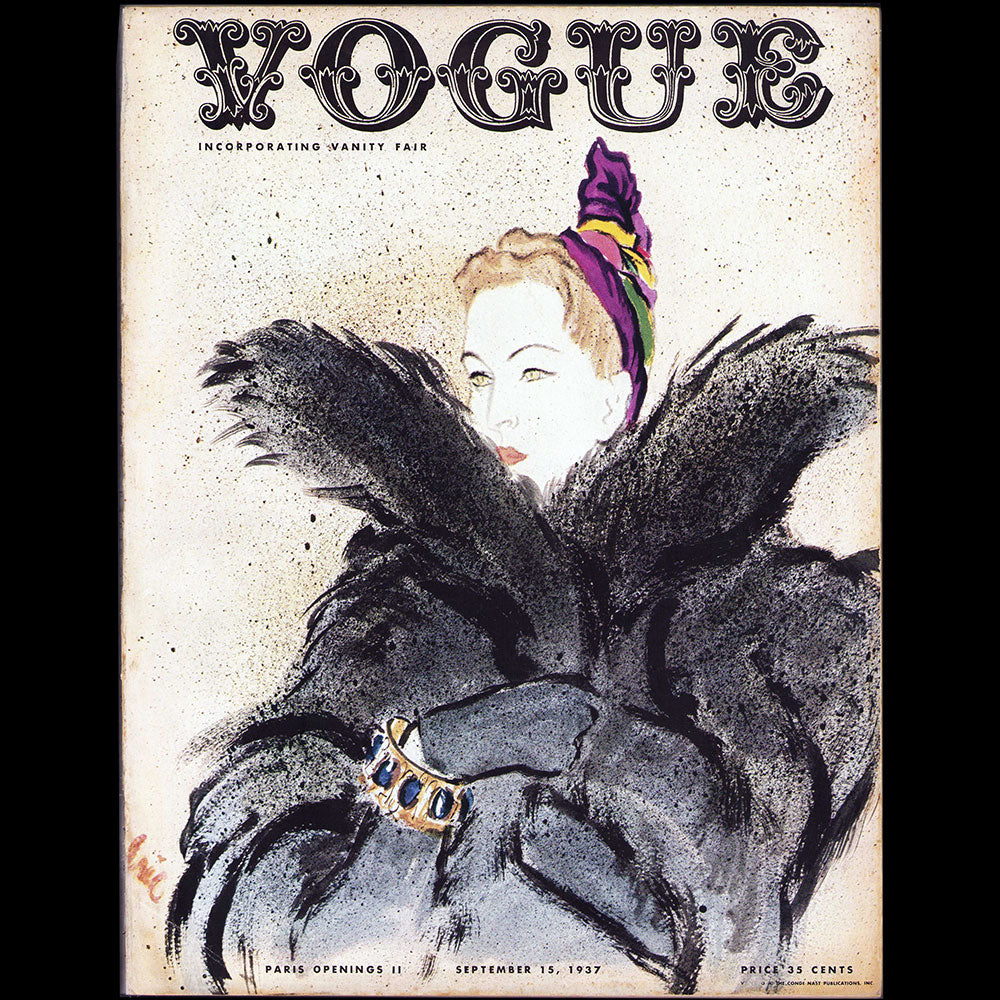 Vogue US (15 September 1937), couverture d'Eric