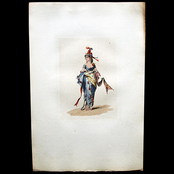 Costumes du directoire tirés des Merveilleuses par Guillaumot, exemplaire en couleurs (1875)