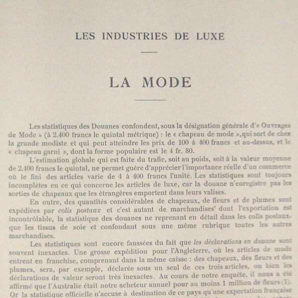 Coquet - Les industries de luxe : la mode (1917)