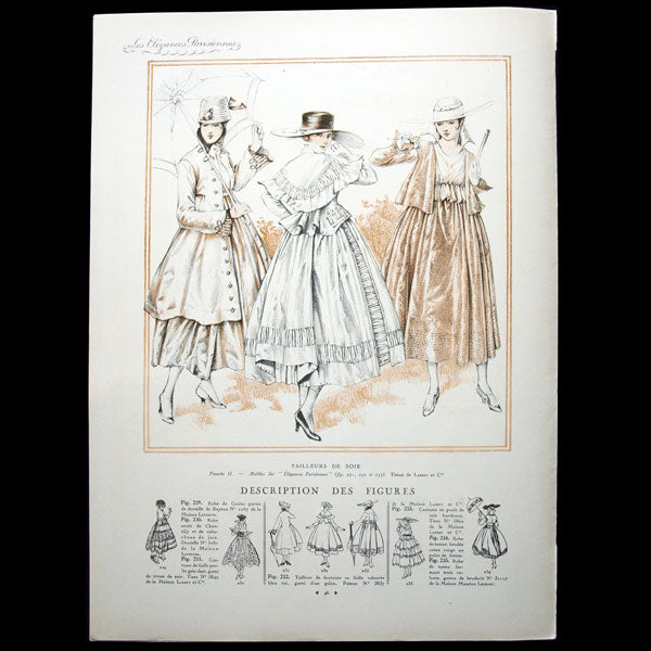 Les Elégances Parisiennes, publication officielle des industries françaises de la mode, juillet 1916, n°4
