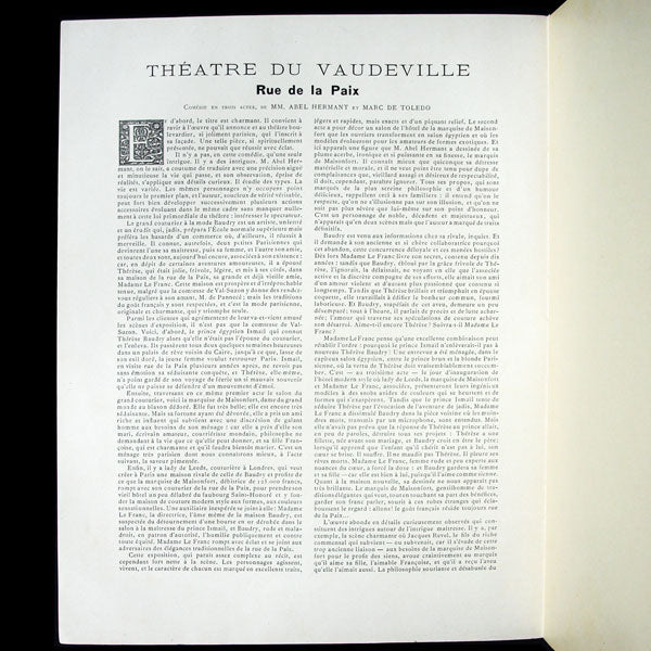 Le Théâtre (15 février 1912), la Rue de la Paix