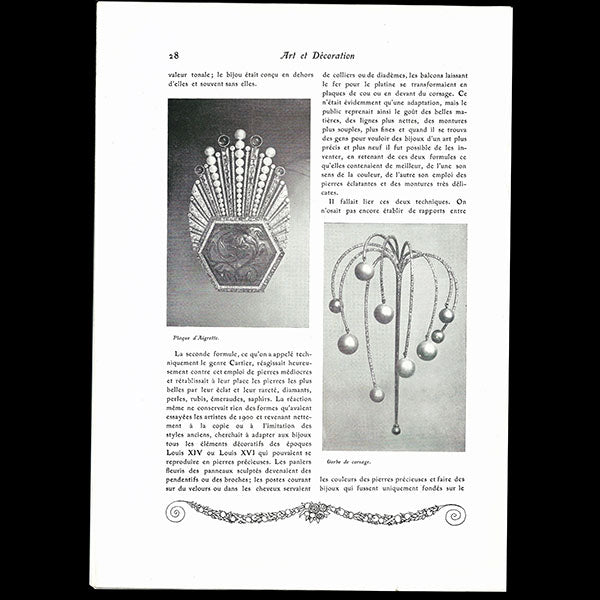 Art et Décoration, Bijoux dessinés par Paul Iribe (janvier 1911)