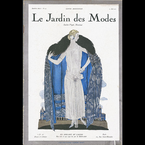 Le Jardin des Modes, n°49, 15 août 1923, couverture d'Helen Smith