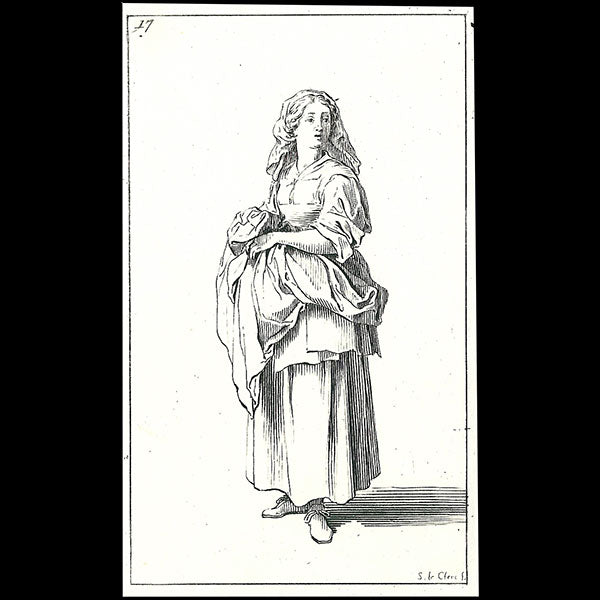 Divers costumes français du règne de Louis XIV d'après Sebastien Leclerc (XIXème siècle)