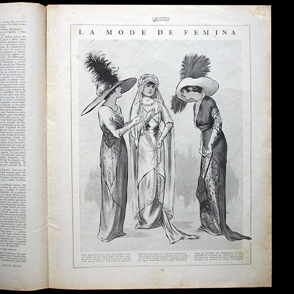 Fémina (15 février 1912), la Rue de la Paix, couverture de Paul Iribe