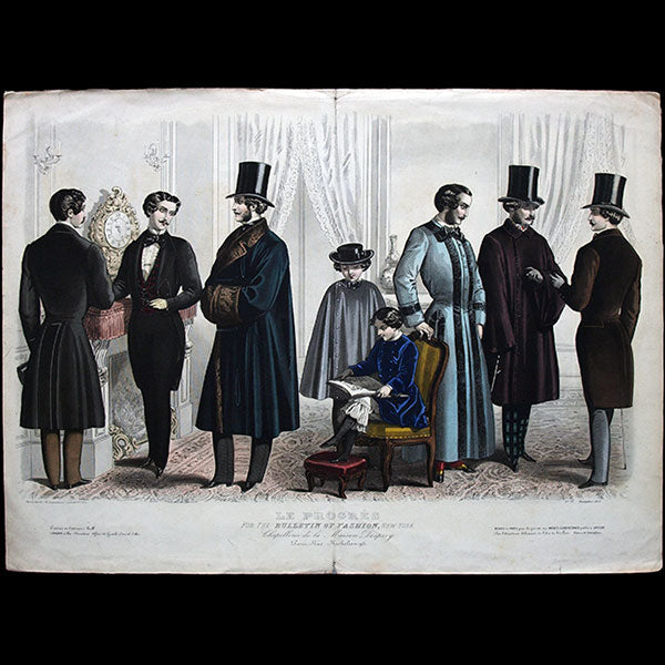 Le Progrès, gravure de mode masculine (novembre 1855)