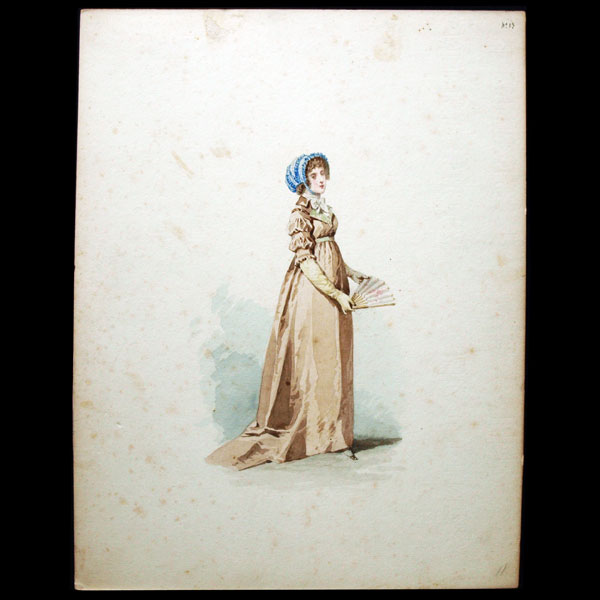 Compte-Calix - Les Modes Parisiennes sous le Directoire, ensemble des 15 aquarelles originales (1871)