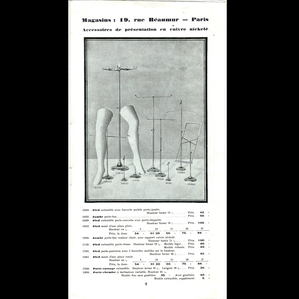 Siégel - catalogue nouveaux étalages, mannequins, bustes Stockman (1929)