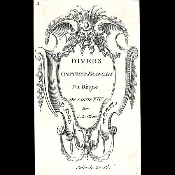 Divers costumes français du règne de Louis XIV d'après Sebastien Leclerc (XIXème siècle)