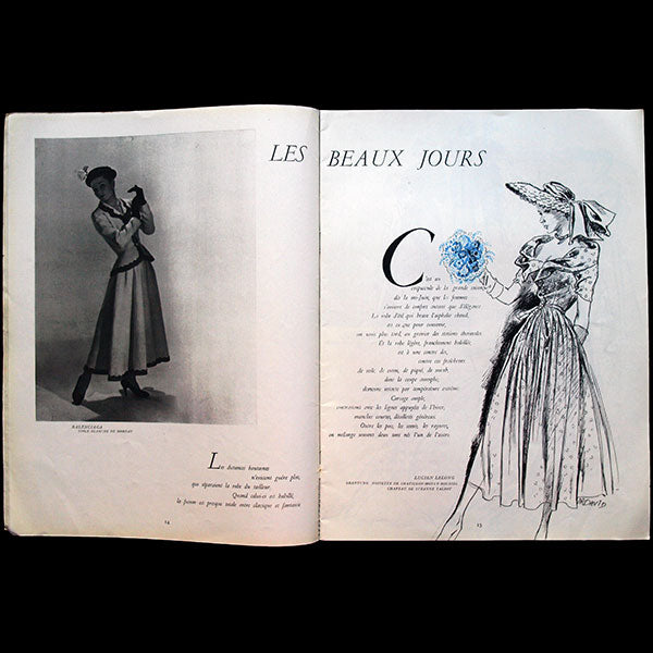 Le Jardin des Modes, n°318, juin 1948, robe d'Hermès