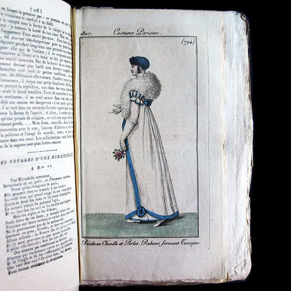 Le Journal des Dames et des Modes, Costumes Parisiens, réunion de 70 livraisons de la 11ème année (1807)