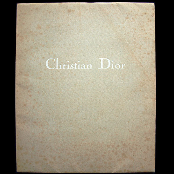 Christian Dior - Plaquette de présentation, avec envoi de Christian Dior (1953)