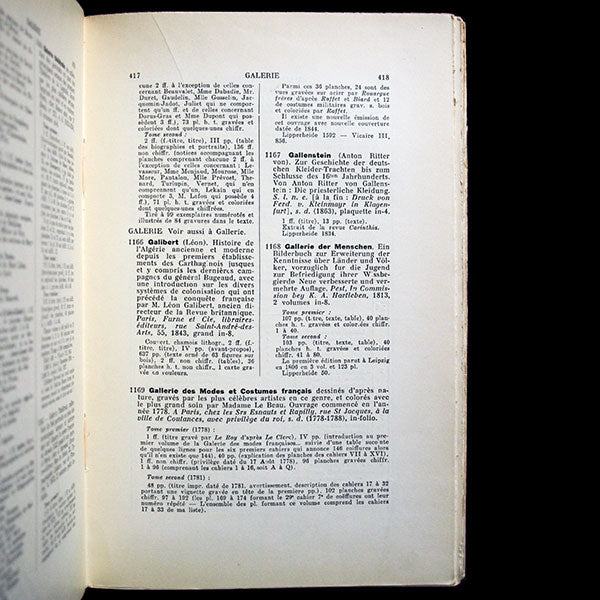 Colas - Bibliographie générale du Costume et de la Mode (1933)