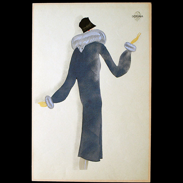 Fourrures Simon Frères - Dorina, manteau en caracul breitschwanz avec col en renard (1929)