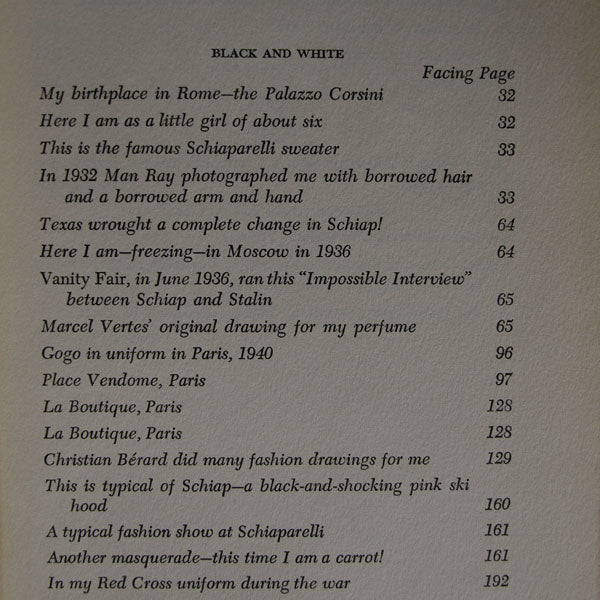 Shocking Life, by Elsa Schiaparelli, édition américaine, avec envoi de l'auteur (1954)