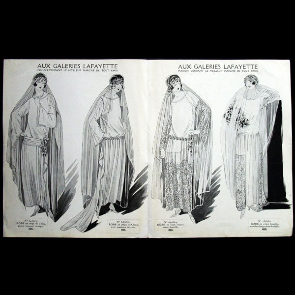 Robes de mariées, catalogue des grands magasins Aux Galeries Lafayette (1922)