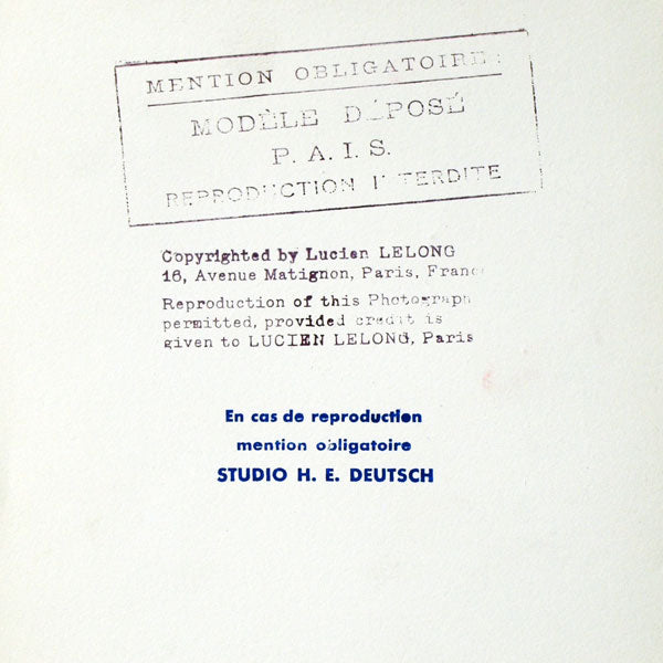 Manteau de Lucien Lelong, photographie d'époque du studio Deutsch (circa 1935)