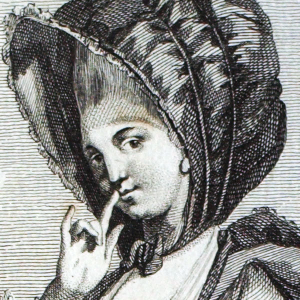 La Dissimulée, estampe de mode de Louise Gaillard (circa 1770)