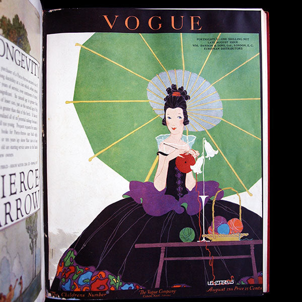 Vogue UK, édition du Vogue US pour le marché britannique (juin-septembre 1916), exemplaire d'Erté