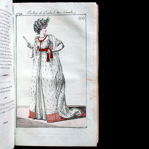 Le Journal des Dames et des Modes, édition allemande, ensemble des 26 livraisons de l'année 1798