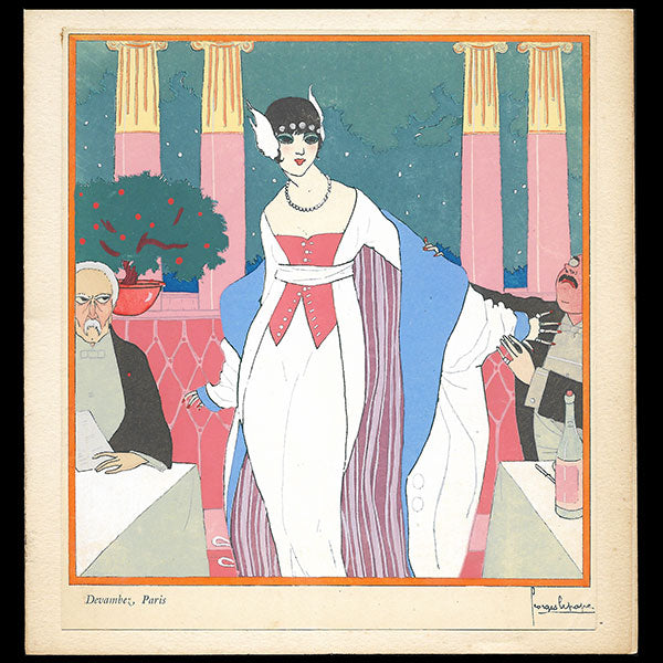 Georges Lepape - menu illustré pour le restaurant Larue (circa 1910-1920)