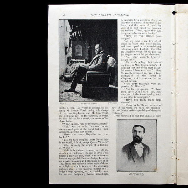 Paris Dressmakers (Worth / Félix), article de M. Griffith pour Strand Magazine (1894)