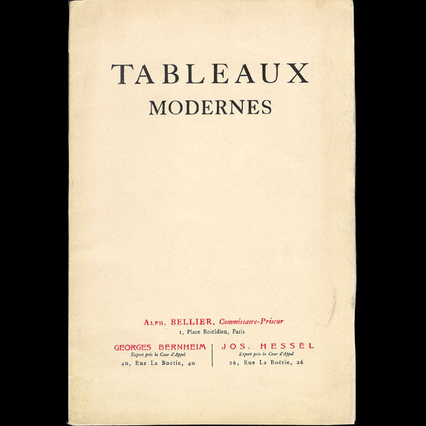 Poiret - Catalogue de la vente de la collection de M. Paul Poiret (1925)