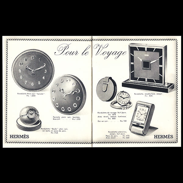 Hermès, catalogue d'horlogerie (circa 1935)