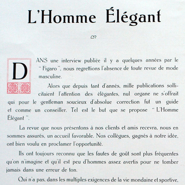 L'Homme Elégant (1912, avril)