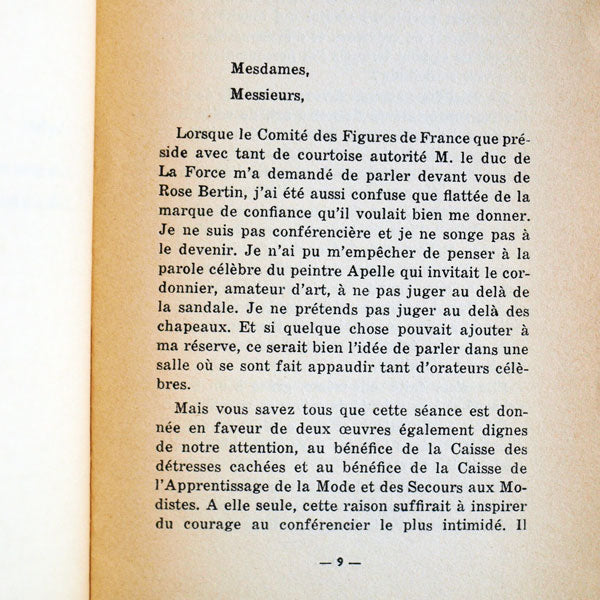 Rose Bertin et la Mode, par Jane Blanchot, avec envoi de l'auteur (1955)