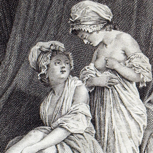 Le lever des ouvrières en mode d'après le tableau de Nicolas Lavreince (1795)