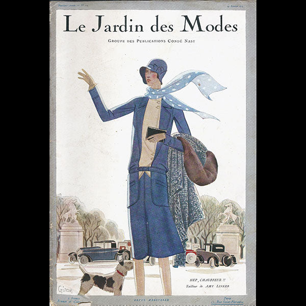 Le Jardin des Modes, n°115, 15 février 1929, couverture d'Hubert Giron