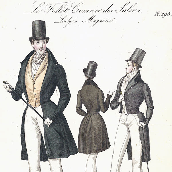 Le Follet, Courrier des Salons, 7 gravures de mode masculine (1832)