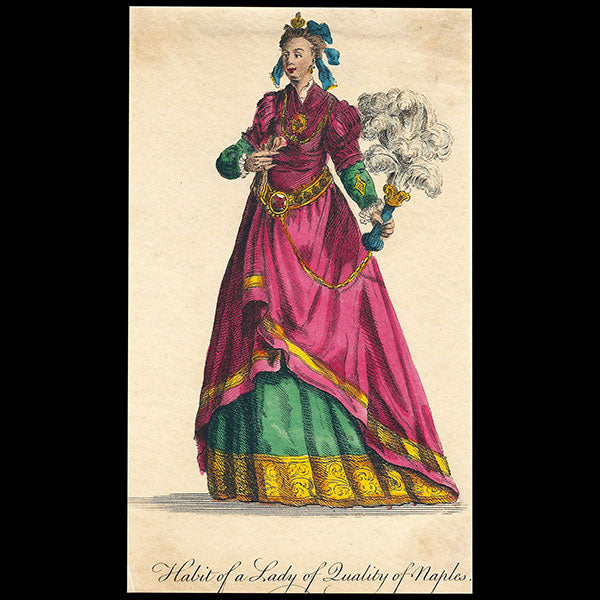 Habit of a Lady of Quality of Naples, d'après une gravure de Hans Weigel de 1577 (XIXème siècle)