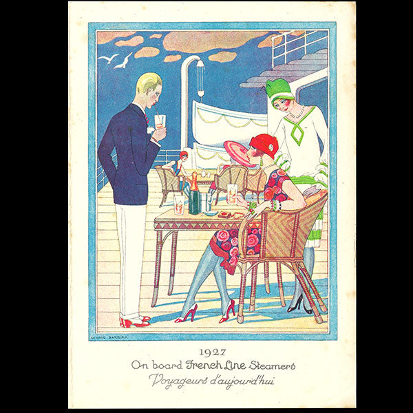 George Barbier - Voyageurs d'hier, Voyageurs d'aujourd'hui, menus illustrés de George Barbier (1928)