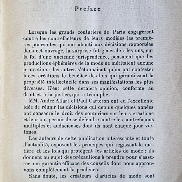 La Mode devant les Tribunaux, législation & jurisprudence (1914)