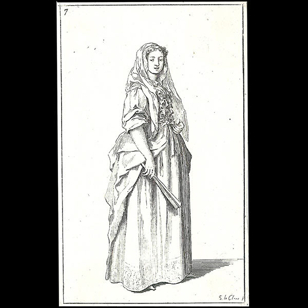 Divers costumes français du règne de Louis XIV d'après Sebastien Leclerc (XIXème siècle)