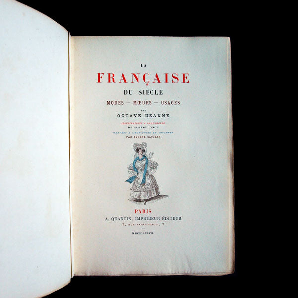 Uzanne - La Française du Siècle, avec envoi et ex-libris de l'auteur (1886)