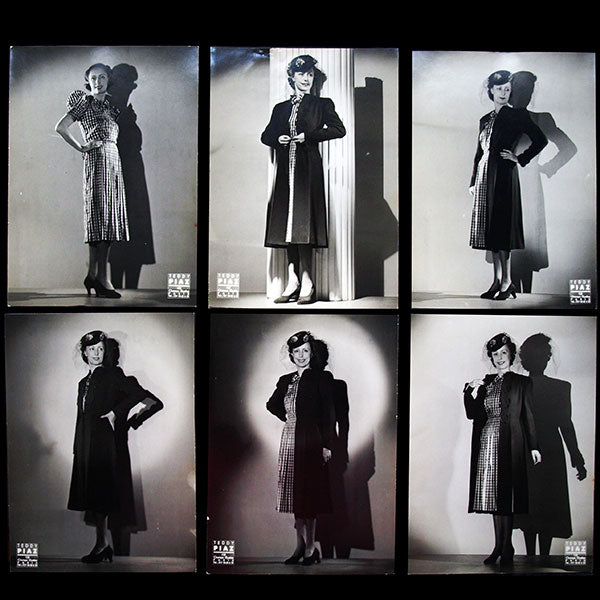 Lucia Boutet - Modèles de la Maison Lucia Boutet, ensemble de photographies d'époque (circa 1939)