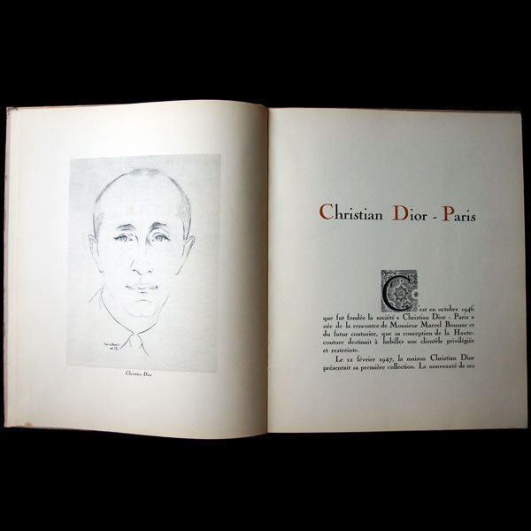 Christian Dior - Plaquette de présentation, avec envoi de Christian Dior (1953)