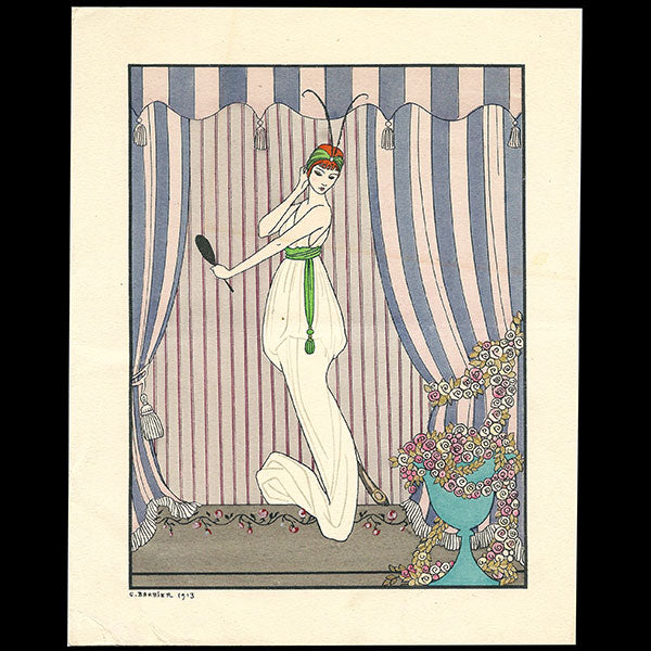 George Barbier - menu illustré pour Wanamaker (1915)