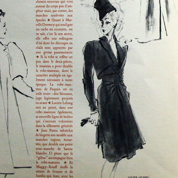 Croquis, Créations Parisiennes et Chapeaux élégants, été 1944