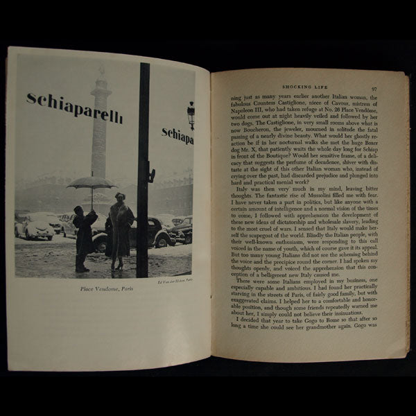 Shocking Life, by Elsa Schiaparelli, édition américaine, avec envoi de l'auteur (1954)