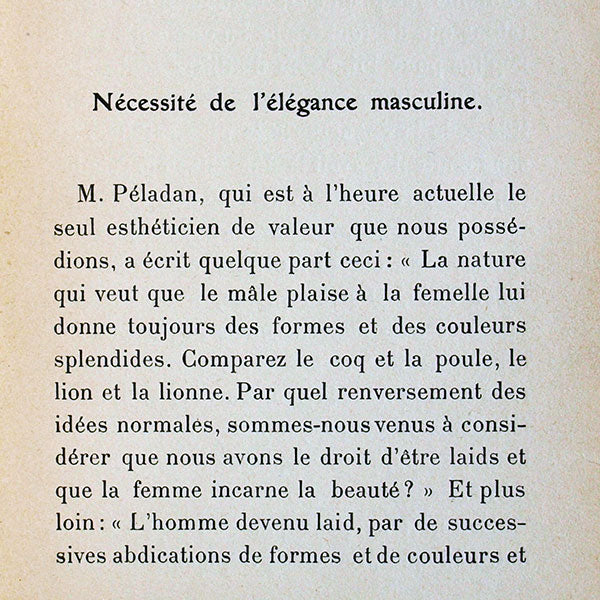 L'Elégance Masculine, par Abel Léger, présenté par André de Fouquières (1912)