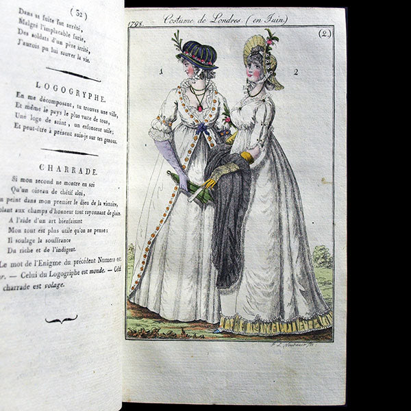 Le Journal des Dames et des Modes, édition allemande, ensemble des 26 livraisons de l'année 1798