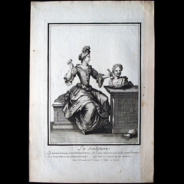 La sculpture, gravure de Nicolas Bonnart d'après Robert Bonnart (circa 1690-1700)