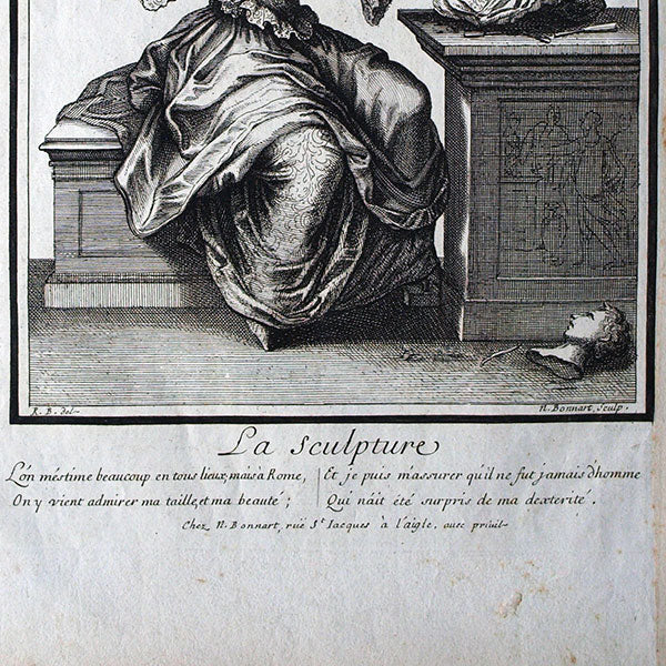 La sculpture, gravure de Nicolas Bonnart d'après Robert Bonnart (circa 1690-1700)