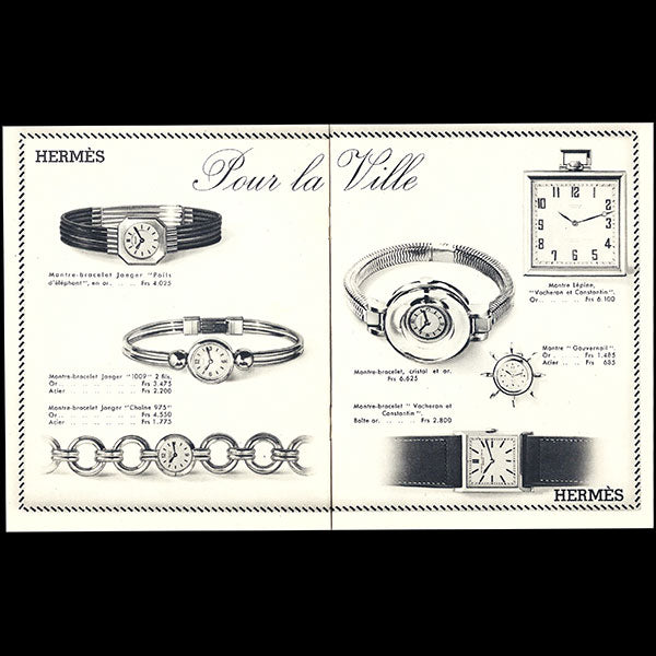 Hermès, catalogue d'horlogerie (circa 1935)