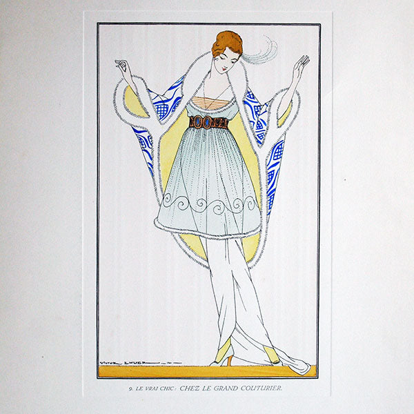 Le Vrai Chic - Ensemble de 4 pochoirs par Victor Lhuer (1914)