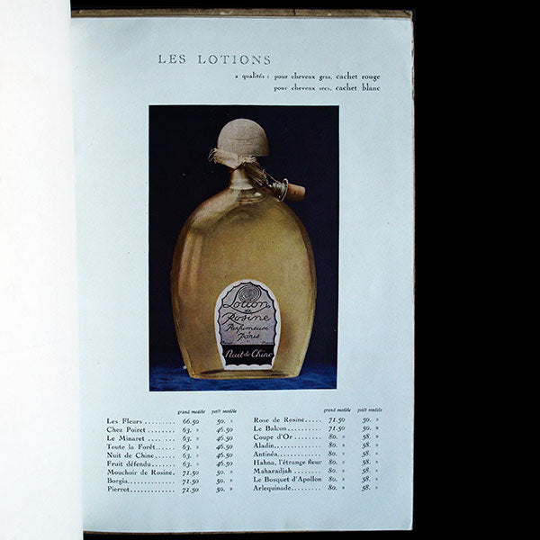 Paul Poiret - Les Parfums de Rosine, catalogue publicitaire (1923)